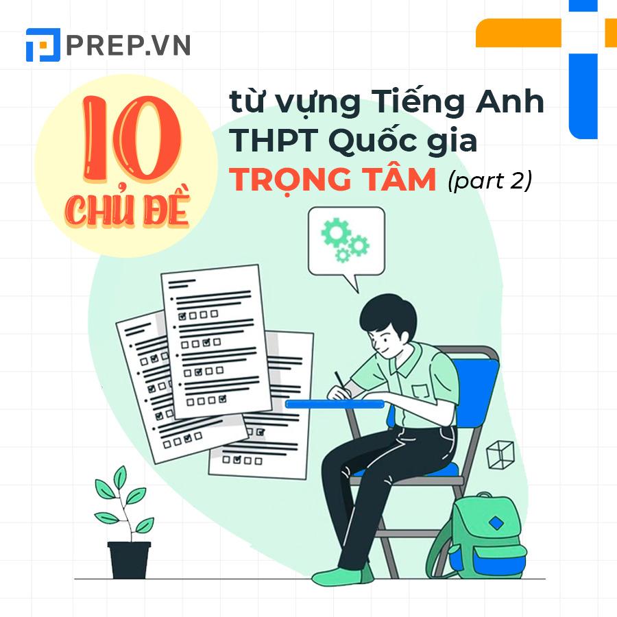 10 chủ đề từ vựng tiếng Anh THPT Quốc gia trọng tâm giúp các sĩ tử ôn luyện thi hiệu quả (Phần 2)