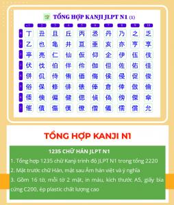 Kanapi Flashcard - Bảng Hán Tự Kanji N1 (16 Tờ)
