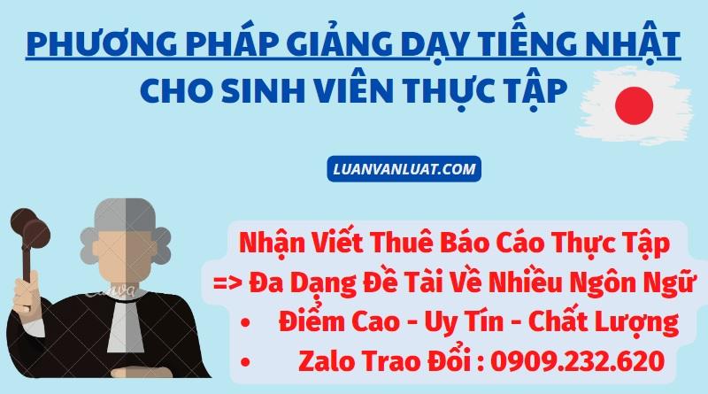 Phương Pháp Giảng Dạy Tiếng Nhật Cho Sinh Viên Thực Tập