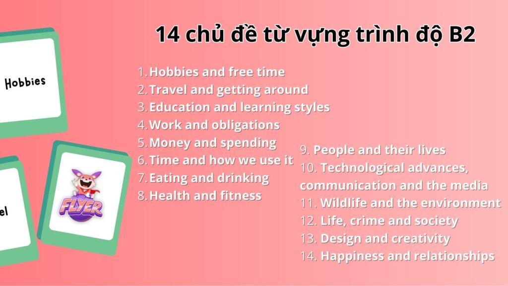 Từ vựng tiếng Anh trình độ B2