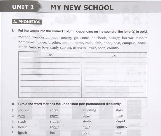 sách bài tập tiếng Anh 6