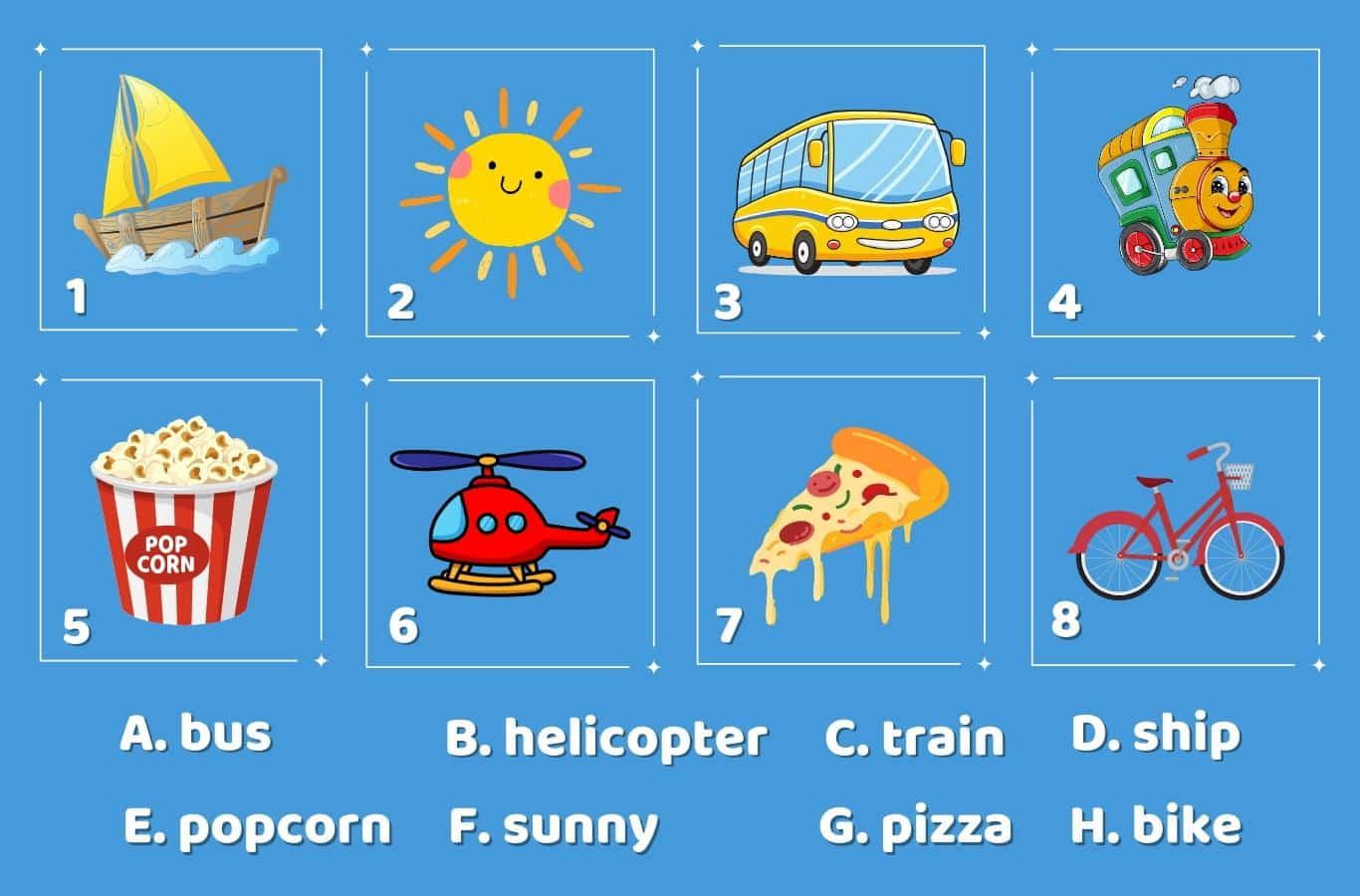 Bài tập từ vựng tiếng Anh lớp 2