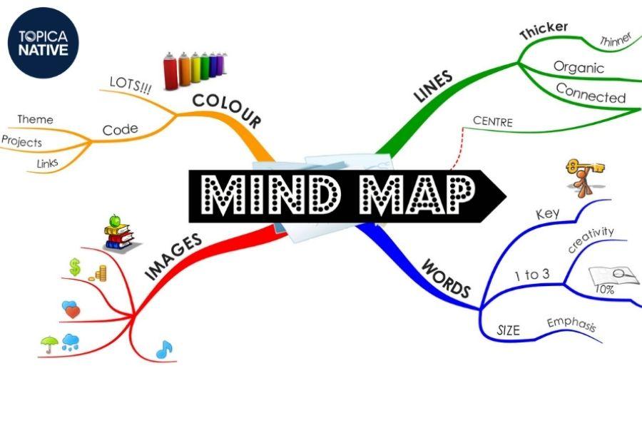 học từ vựng tiếng anh mind map