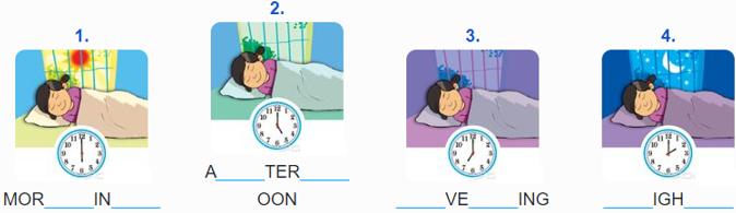 Tổng hợp bài tập Từ vựng - Ôn hè Tiếng Anh lớp 4</>