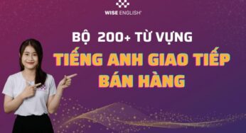 200+ TỪ VỰNG, MẪU CÂU TIẾNG ANH GIAO TIẾP BÁN HÀNG