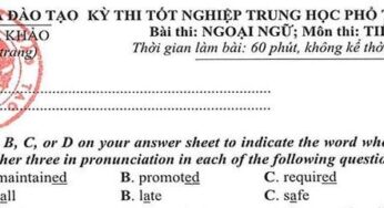 Chinh phục dạng bài tập ngữ âm đề thi môn tiếng Anh THPTQG