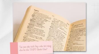 Từ vựng ôn thi tiếng Anh THPT Quốc Gia chuẩn nhất 2021