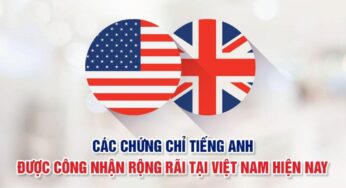 Các chứng chỉ tiếng Anh quốc tế được công nhận tại Việt Nam
